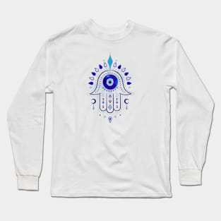 Hamsa Evil Eye Hand Long Sleeve T-Shirt